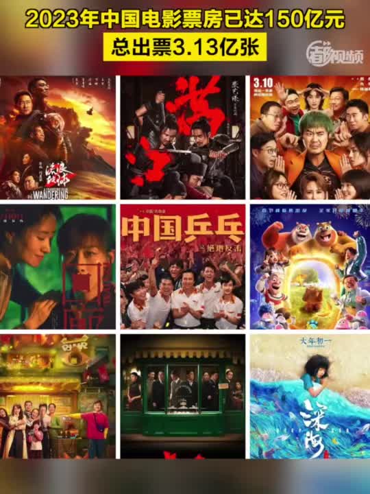2023年中国电影票房已达150亿元，总出票3.13亿张_手机新浪网