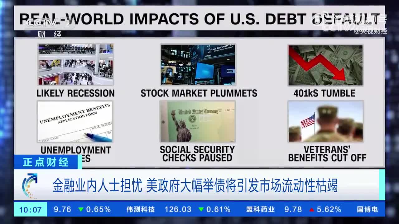 视频|美政府大幅举债或引发市场流动性枯竭 美财政部或将发行超1万亿美元国债