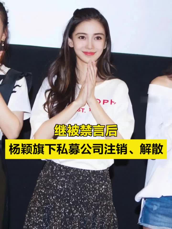 继被禁言后,杨颖旗下私募公司注销,解散!