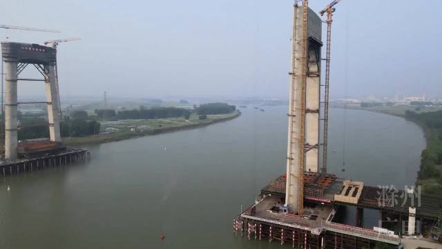 滁州临淮关跨淮河特大桥全面进入主梁施工阶段