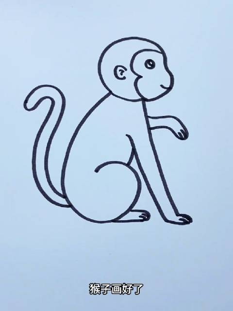 小猴子简笔画 教你用67画小猴子简笔画