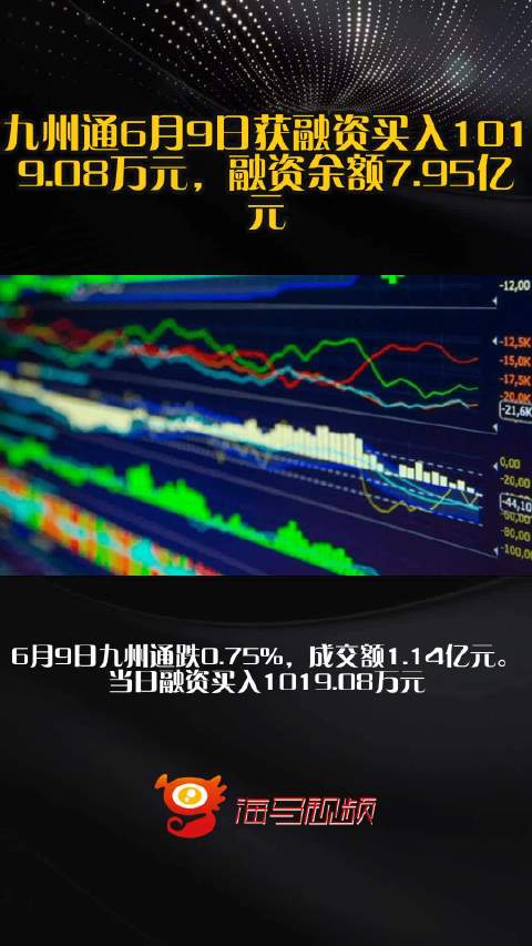 赞评论@新浪财经综合九州通6月9日获融资买入1019.08万元,融资余额7.95亿元