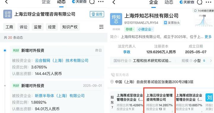 蚂蚁加快芯片布局，近期入股昕原半导体等企业