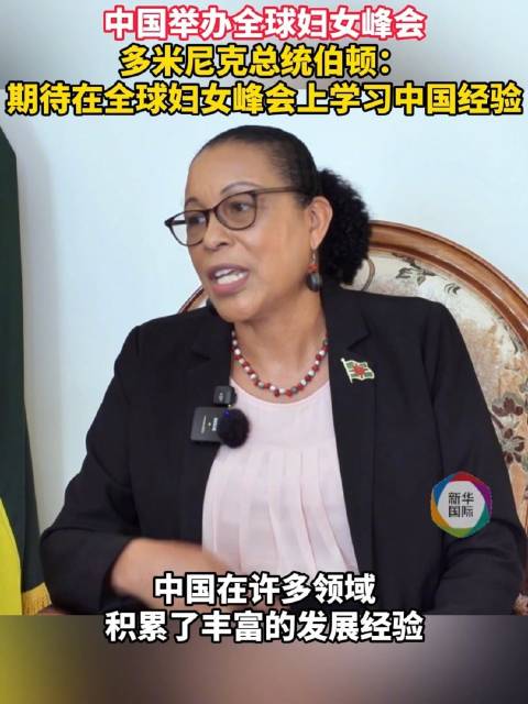 多米尼克总统伯顿:期待在全球妇女峰会上学习中国经验