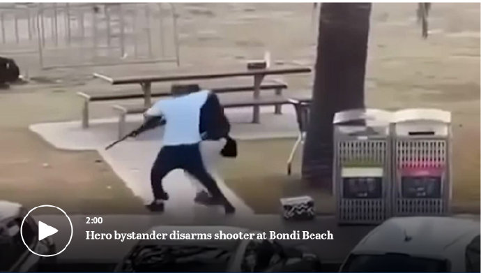 英雄徒手夺枪行为在邦迪海滩枪击中如何改变了伤亡轨迹？