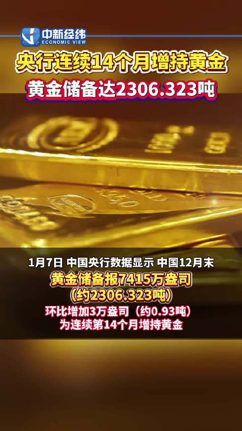 我国央行连续14个月增持黄金