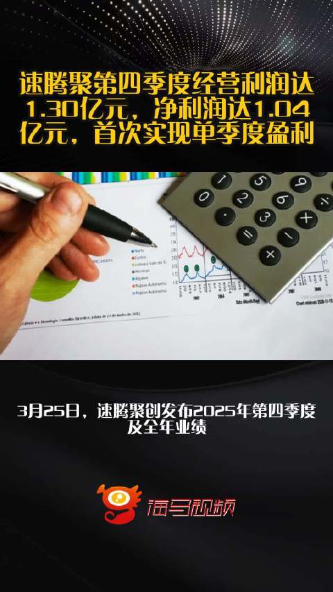 速腾聚第四季度经营利润达1.30亿元,净利润达1.04亿元,首次实现单季度盈利_手机新浪网