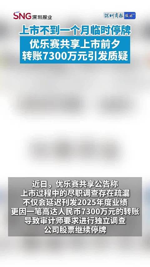 优乐赛共享上市前大额转账7300万遭疑