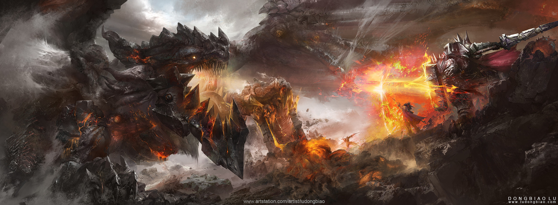 魔兽玩家原创画作分享超大宽屏的死亡之翼壁纸