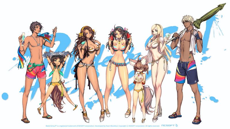 剑灵韩服2016泳装原画壁纸欣赏电脑版