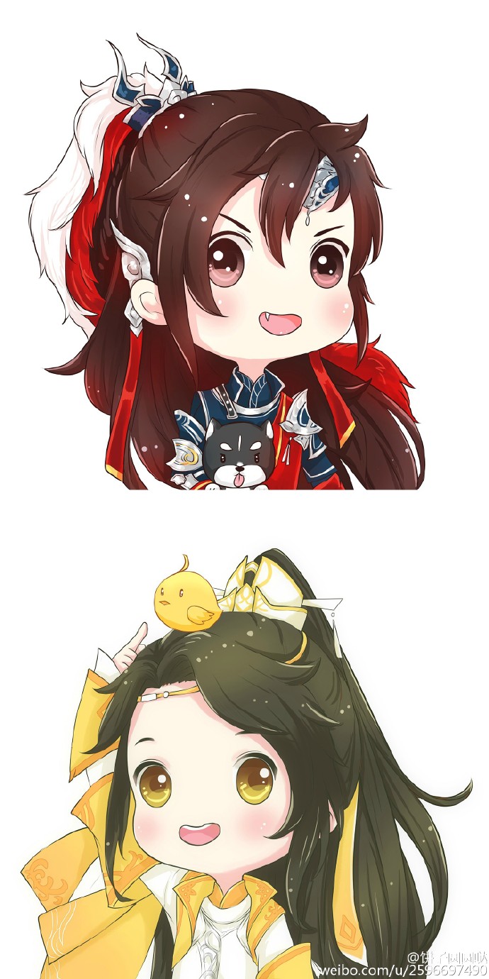 《剑网3》玩家手绘 全门派雪河套q版头像