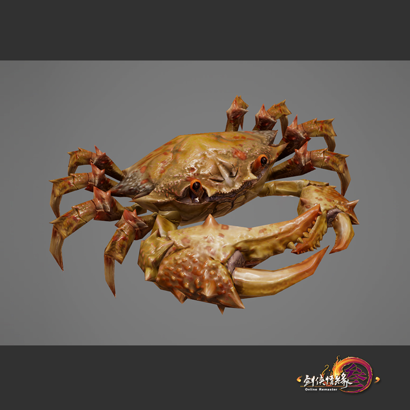 新鲜螃蟹都有水润光泽