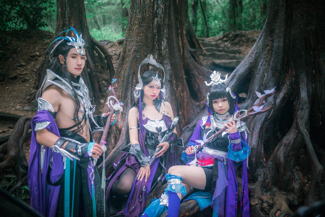 毒哥妖娆毒姐美艳剑网3五毒全校服cos群像