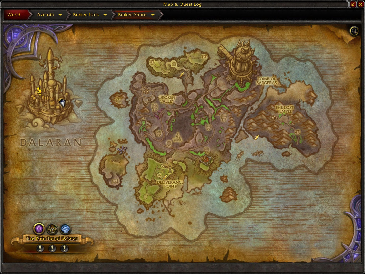 魔兽7.2破碎海岸地图