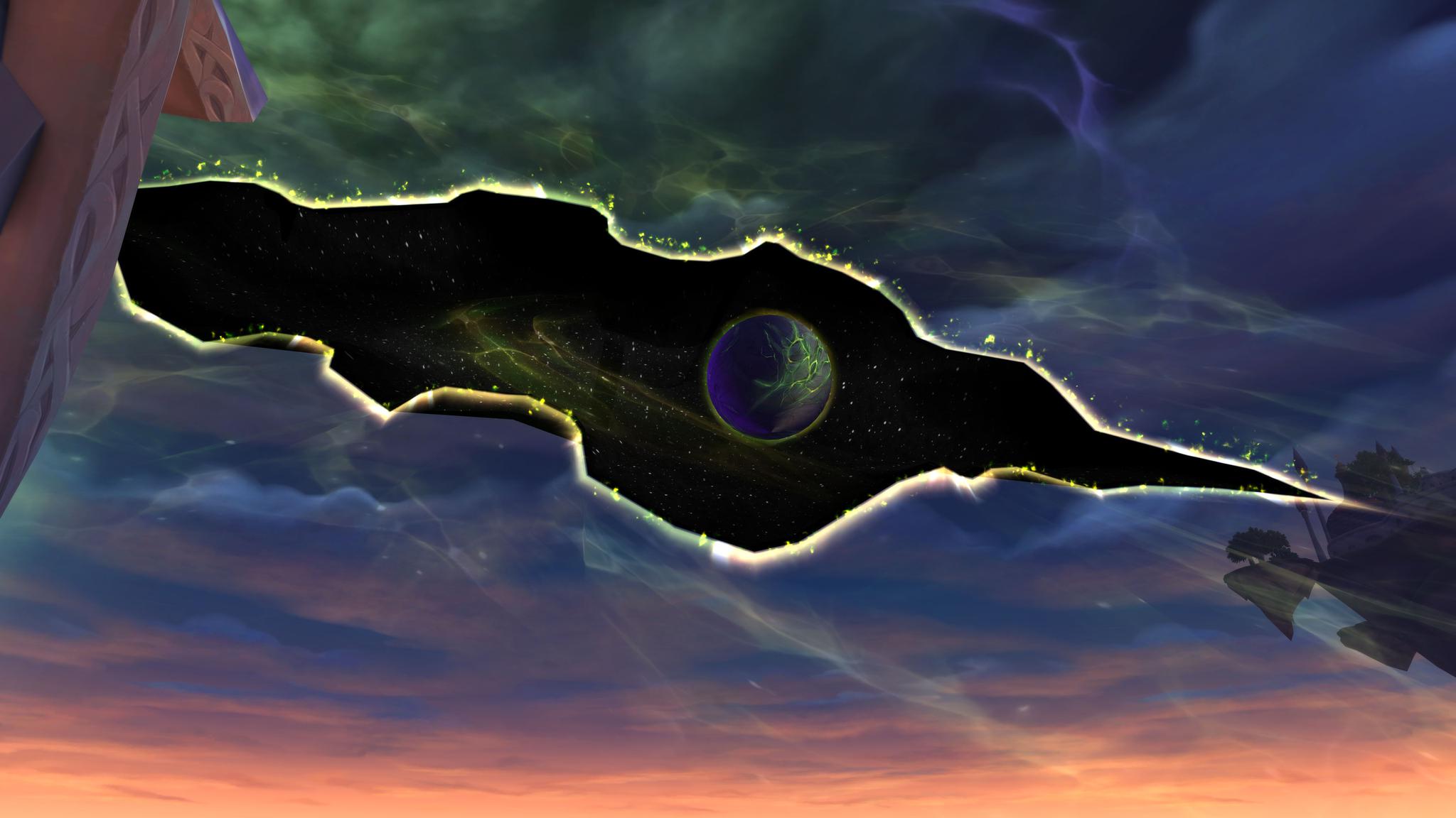 这难道就是阿古斯?古尔丹p3裂隙中出现神秘星球