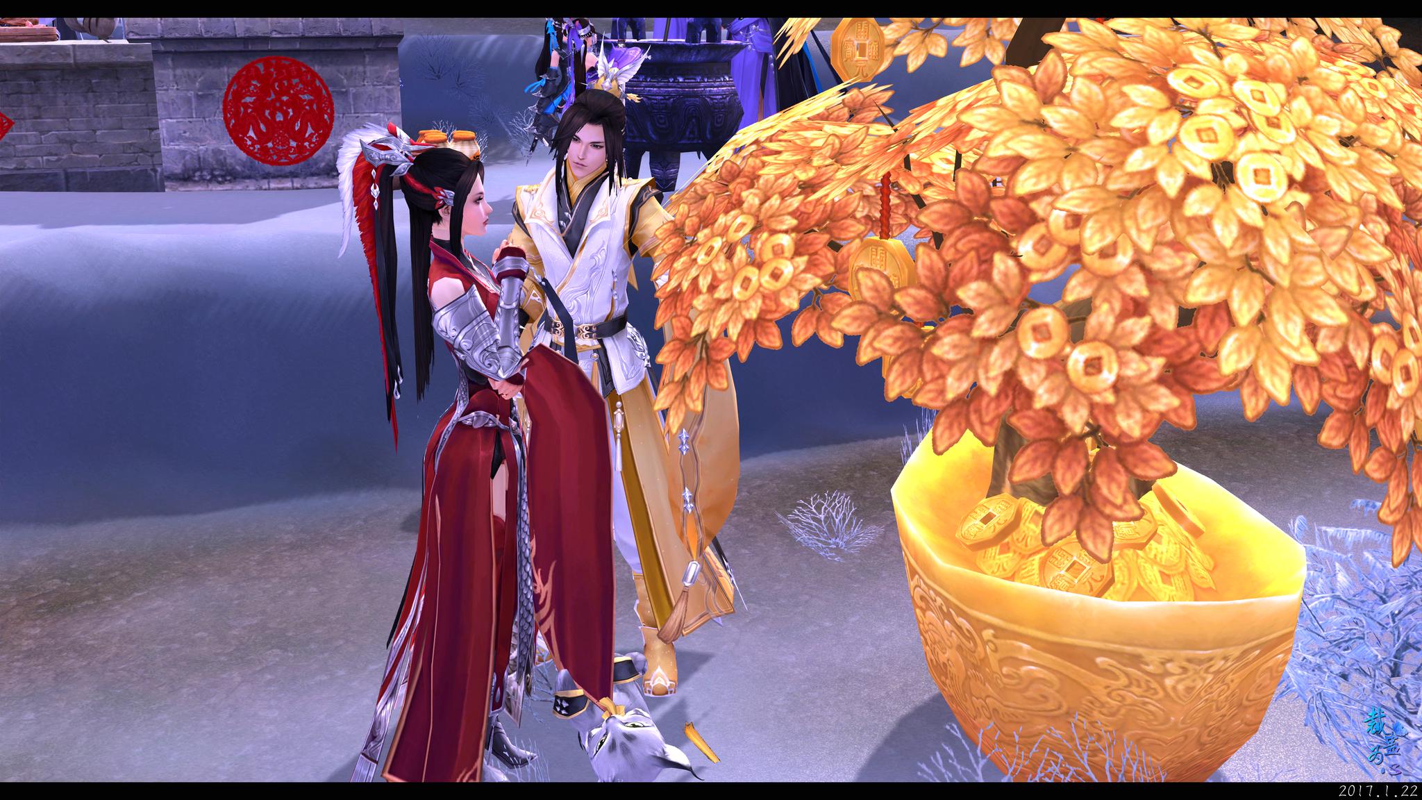 剑网3全门派雪河套春节拍照