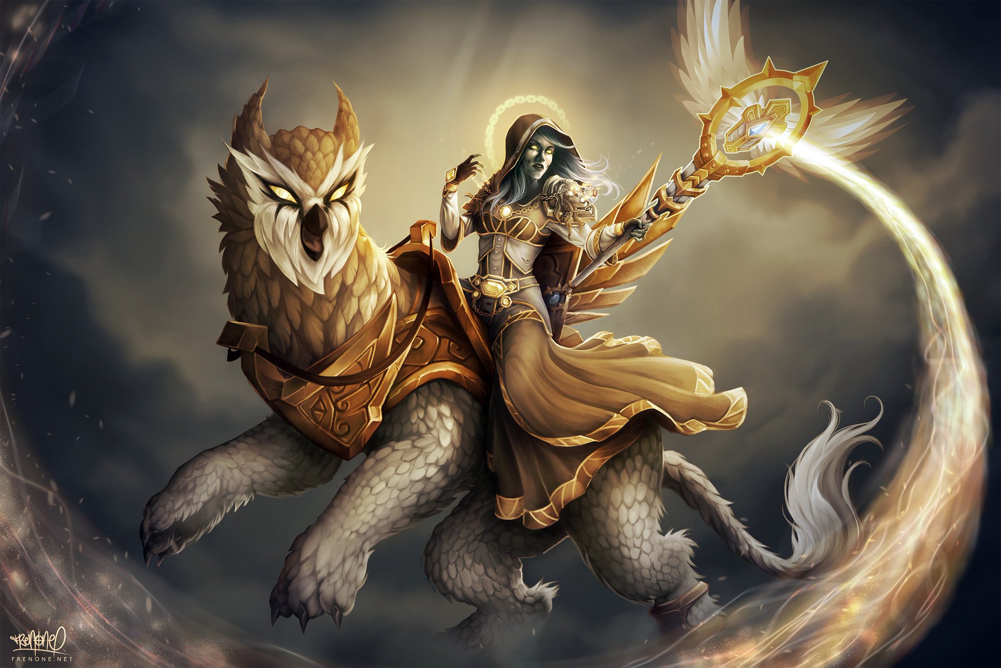 魔兽玩家原创作品分享:亡灵牧和她的圣光寻觅者
