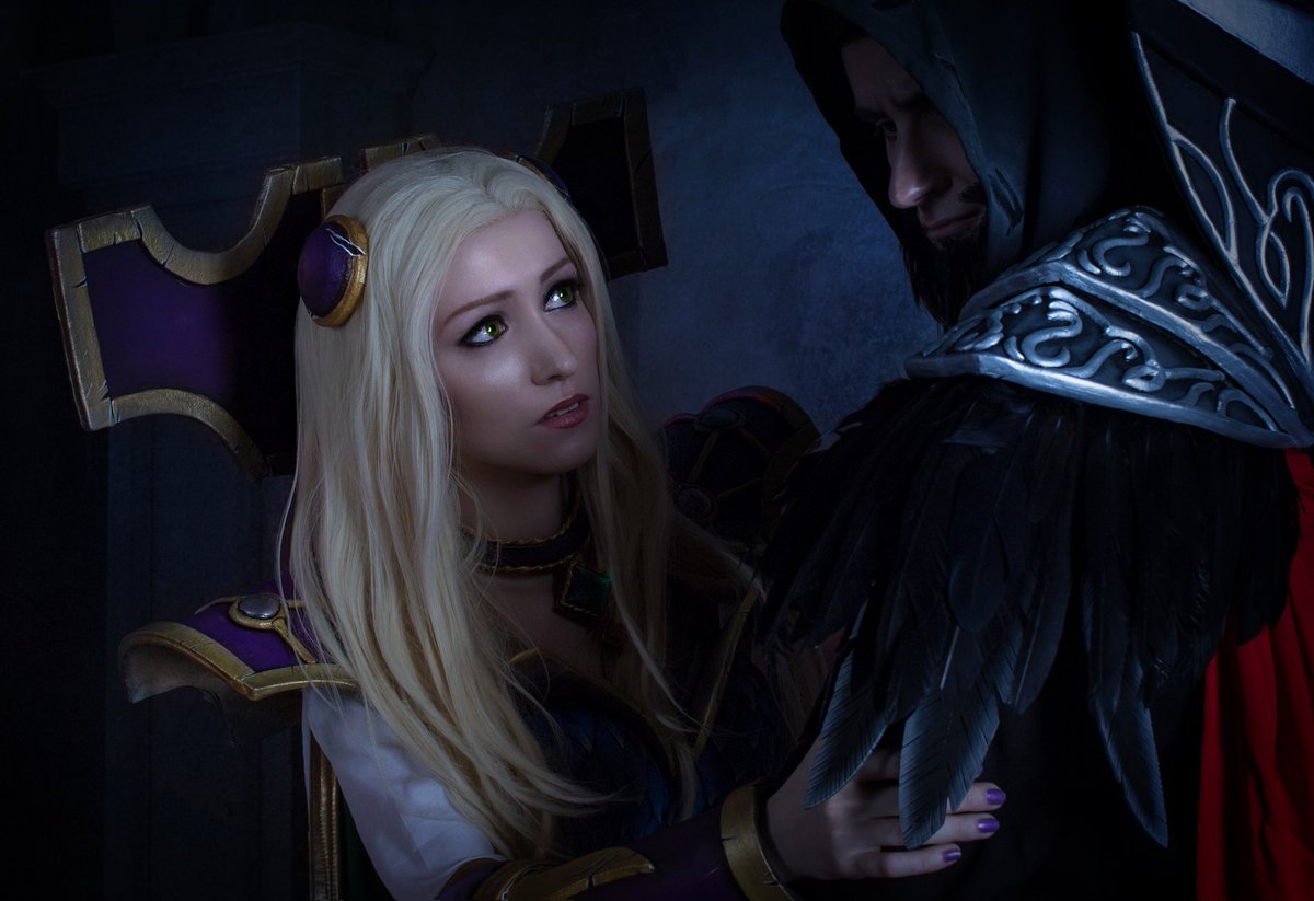 魔兽玩家精美cosplay 两代守护者艾格文和麦迪文