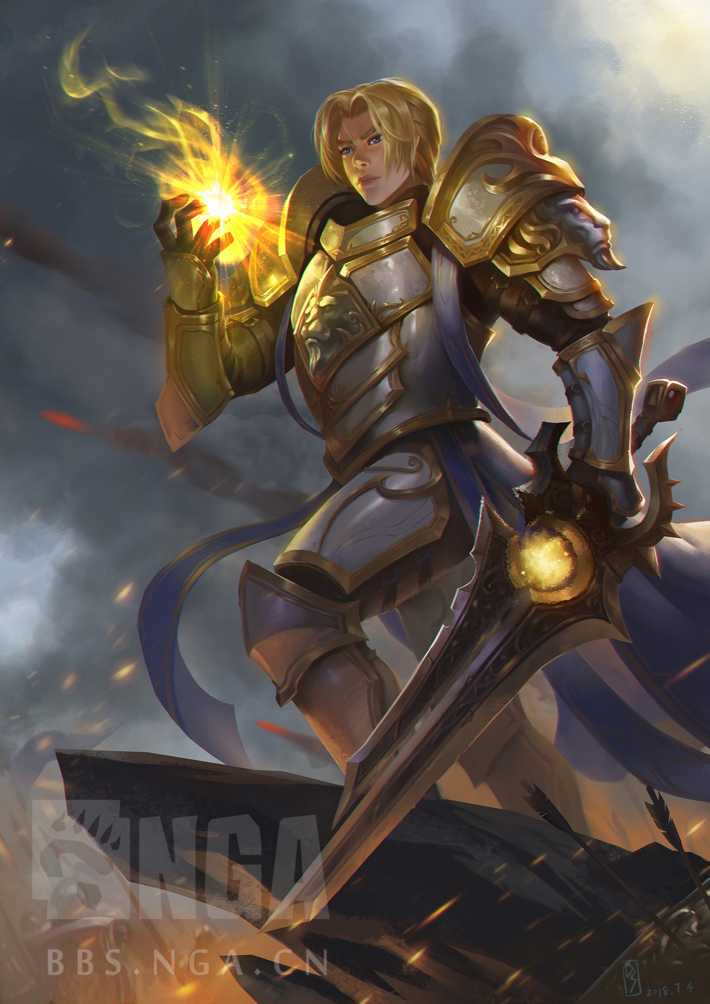 魔兽玩家原创精美作品《为了联盟!安度因国王》