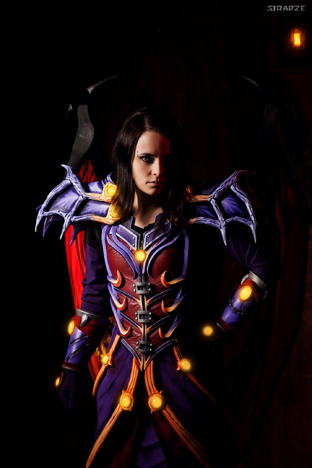 美女t6经典术士套装cos感受这来自于邪能的魅力