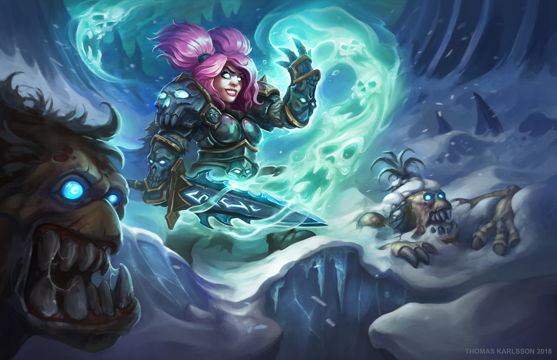 魔兽世界玩家原创同人画作分享女侏儒死亡骑士