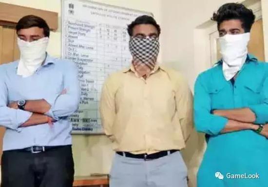 被逮捕的倒霉的印度玩家