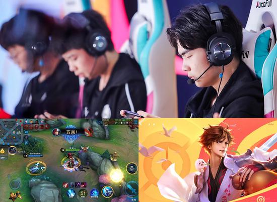 比赛现场图：《王者荣耀》选手佩戴罗技G PRO X耳机进行比赛