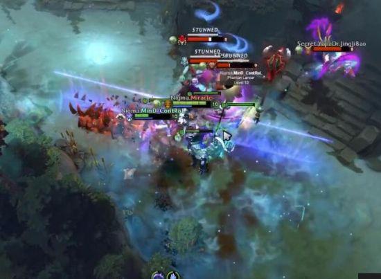 对阵Secret时的真空接刺配合