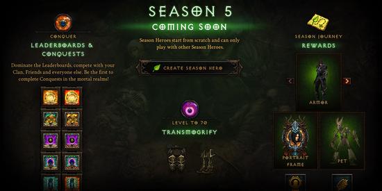 暗黑3第五赛季前瞻：全新奖励、战勋与重生系统