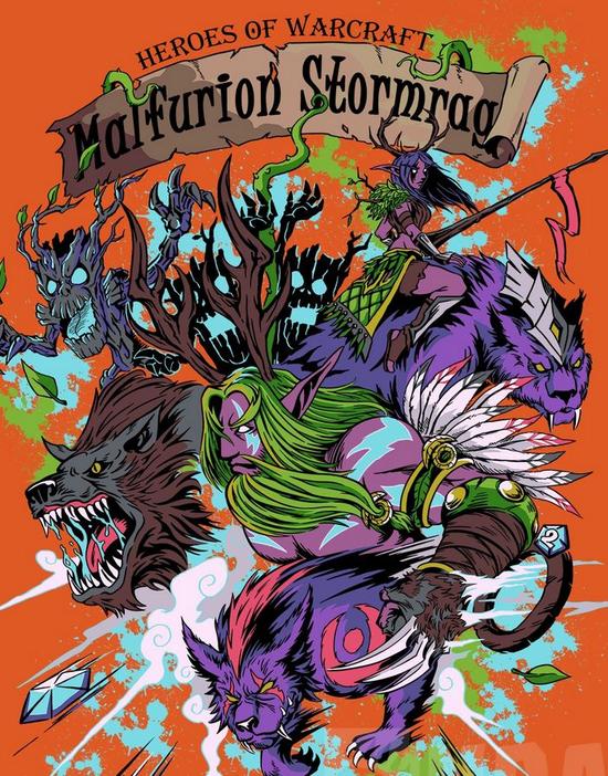 冲击力爆表！炉石魔兽系列画像