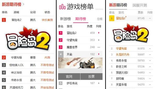 游戏网站新游期待榜