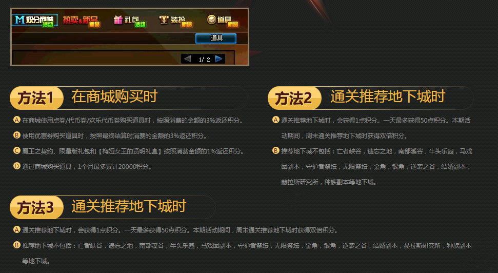 dnf积分商店 dnf积分 dnf双倍积分 dnf活动 dnf积分活动