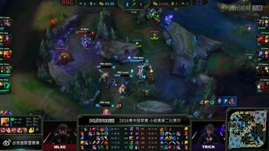 2016季中冠军赛MSI次日第四场：RNG轻松战胜G2