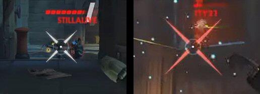 爆头时标识是红色的