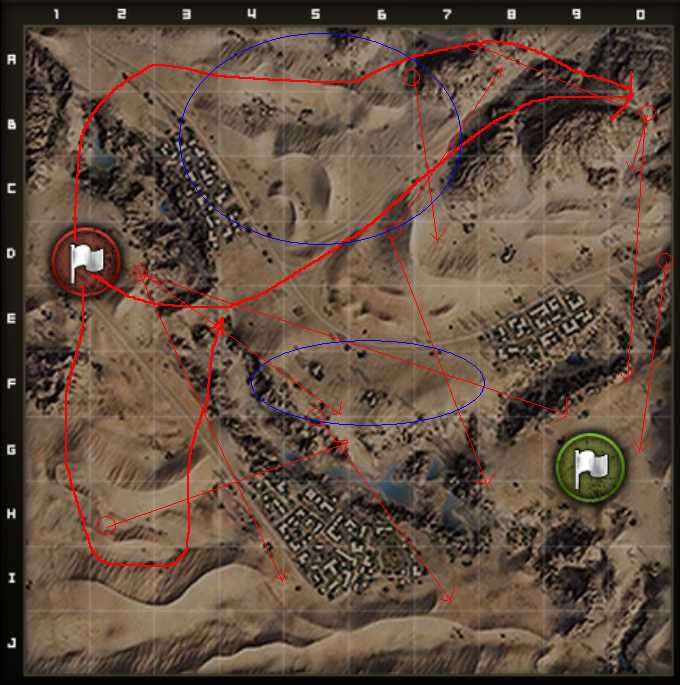 江山对半各凭本事 谈荒漠小镇地图打法