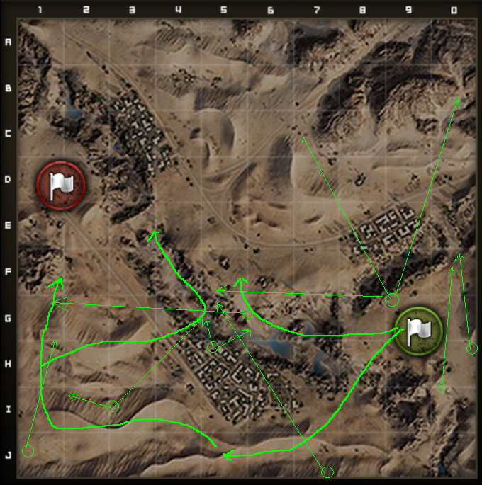 江山对半各凭本事 谈荒漠小镇地图打法