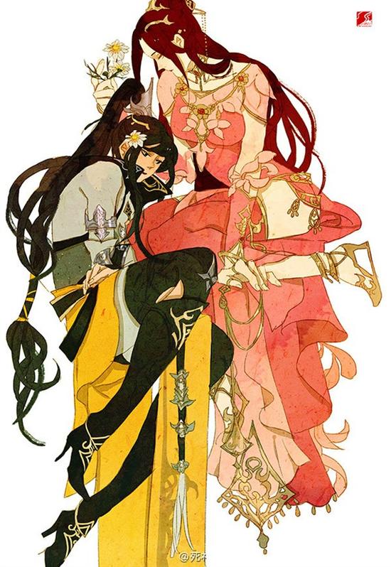 死礻的十二门派御姐图&nbsp;剑网3七周年作品赏