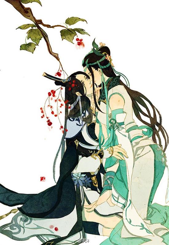 死礻的十二门派御姐图&nbsp;剑网3七周年作品赏