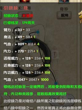 全民福利 九阴真经隐脉属性成长一览