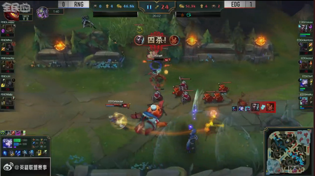 8月26日比赛综述：王者之师EDG 3-0轻取RNG获得夏季赛冠军