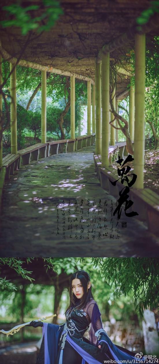 剑网3cos儒风花姐欣赏完美演绎万花桃源