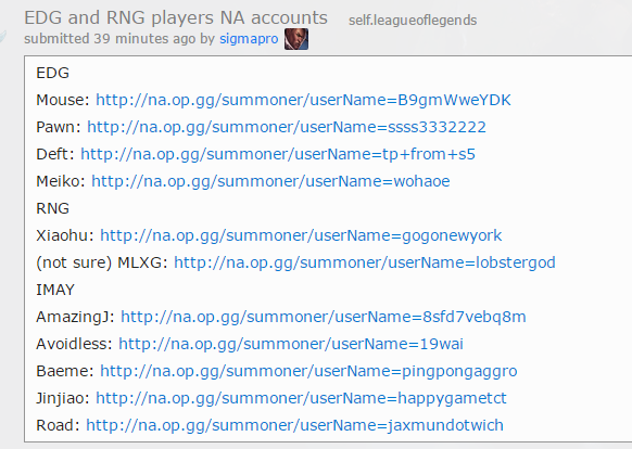 LPL选手美服ID曝出 Deft实力自黑