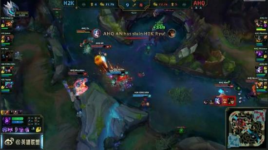 S6首日第三场：AHQ击败H2K 稳住发育金克丝carry全场