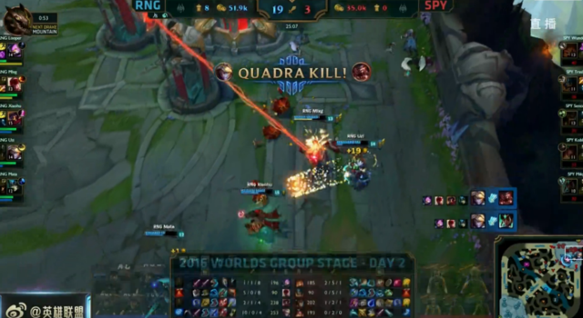 S6第四场：RNG行云流水取得胜利 Uzi砍下四杀