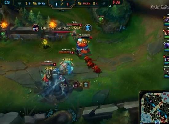 S6 10日第三场：FW瑞兹化身大魔王 三杀不可挡