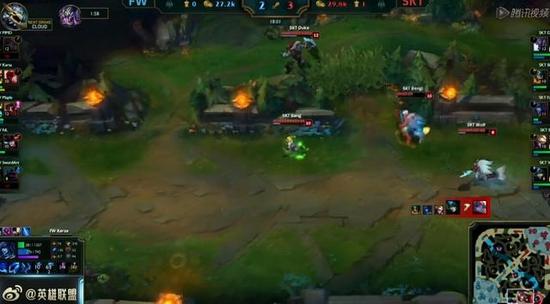 S6 10日第六场：SKT轻取FW 和C9携手晋级