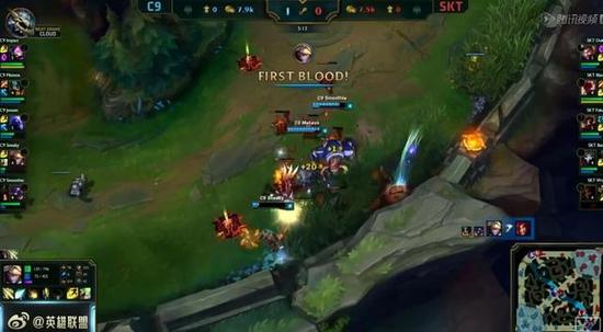 S6 10日第二场：SKT稳住前期劣势 Faker爆炸输出