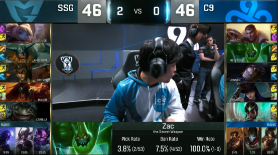 S6八强赛首日综述：SSG零封C9 成功跻身四强