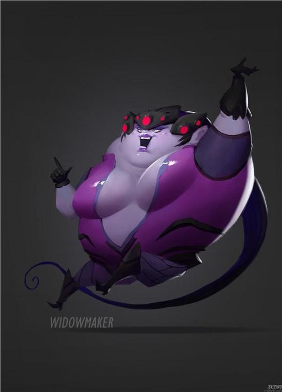 《守望先锋》搞笑人物立绘 这还是黑百合吗