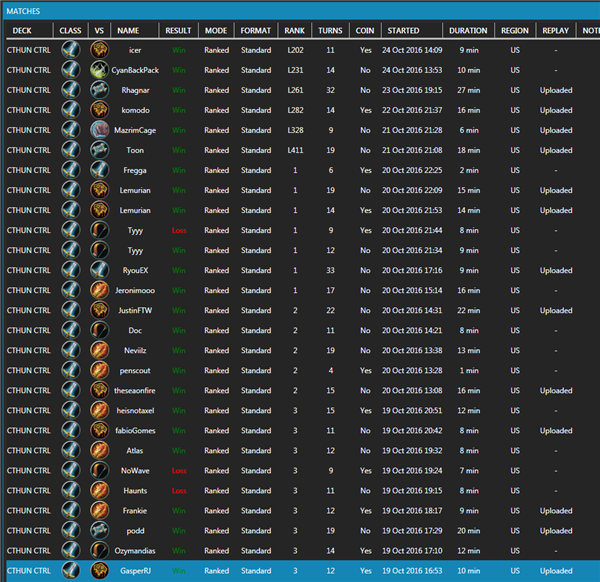 外服传说前200名&nbsp;克苏恩防战卡组分享